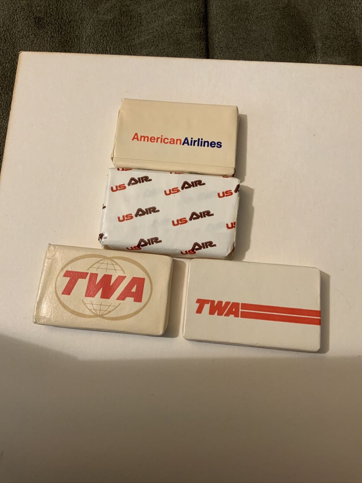 Vintage TWA US AIR AAirlines Small Soap Bars